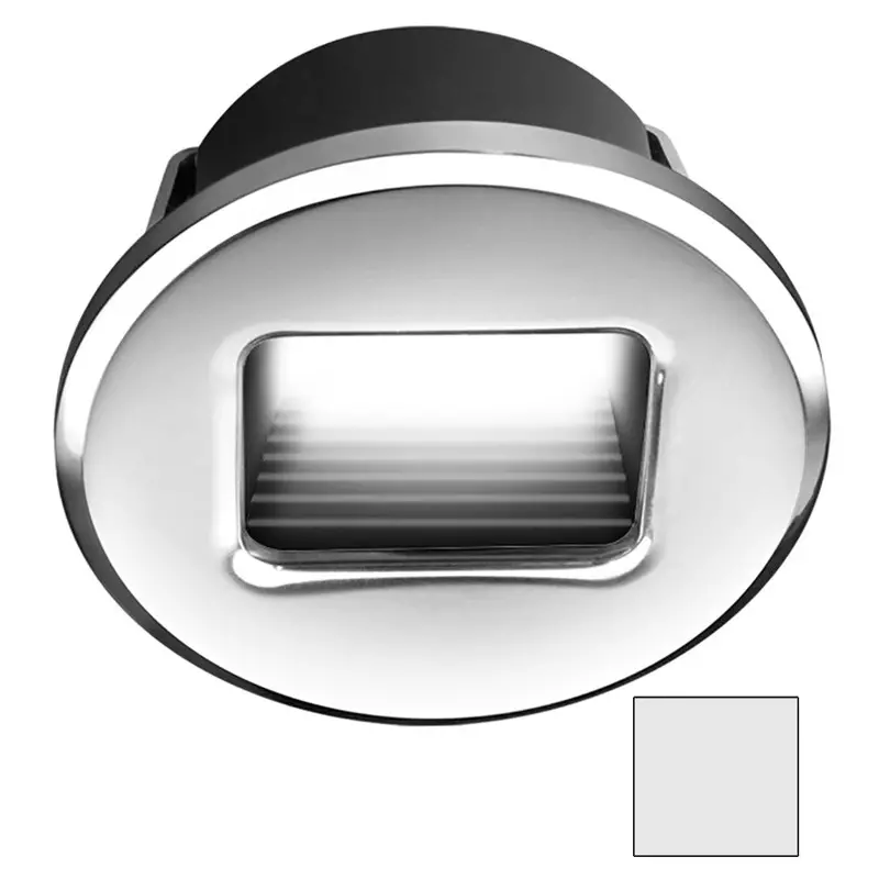 I2Systems Ember E1150Z Snap-In Led Deck Light – Polished Chrome, Round, Cool White, Model E1150Z-11Aah 1