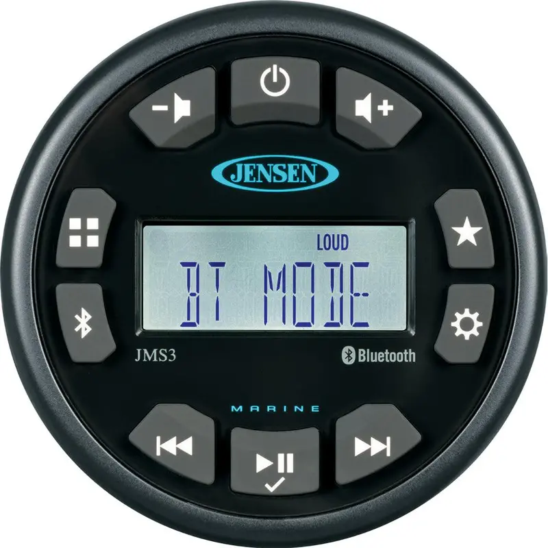 Jensen Jms3Rtl Am/Fm/Bluetooth Marine Stereo – Single-Zone Audio [Jms3Rtl] 1