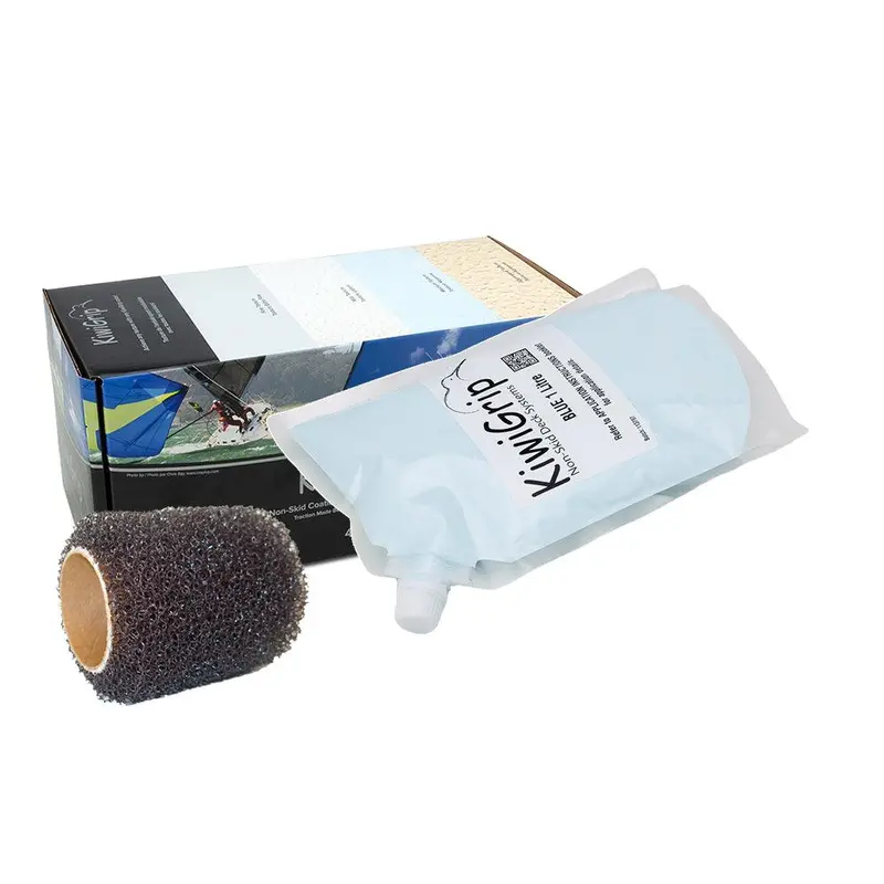Kiwigrip Non-Slip Coating Kit – 1L Blue Pouch With 4" Roller 1