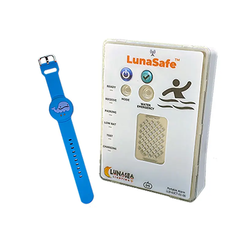 Lunasea Blue Water-Activated Rf Safety Transmitter With Rechargeable Alarm Receiver 1