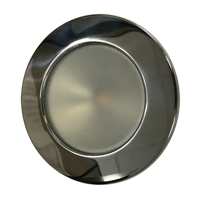 Lunasea Gen3 Recessed Led Light: 3.5" Indoor/Outdoor Cob Fixture, 2700K Warm White, 85 Cri, Dimmable, Polished Stainless Steel Bezel [Llb-46Ww-3A-Ss] 1