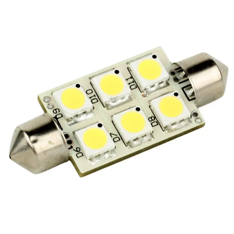 Lunasea Single-Sided 6-Led Festoon Lamp – 10–30V Dc, 1.5W, 97 Lumens, Warm White [Llb-186W-21-00] 1