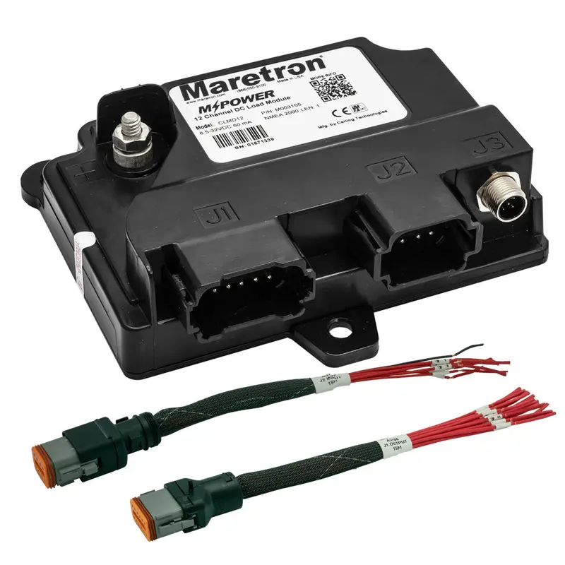 Maretron Clmd12-R Mpower 12-Channel Dc Load Module With Nmea 2000 Support And 12" Pigtail For J1/J2 Connectors 1