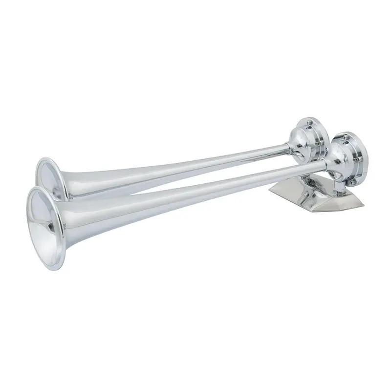 Marinco 12V Chrome Dual-Trumpet Air Horn – High-Output Marine Sound (10106) 1