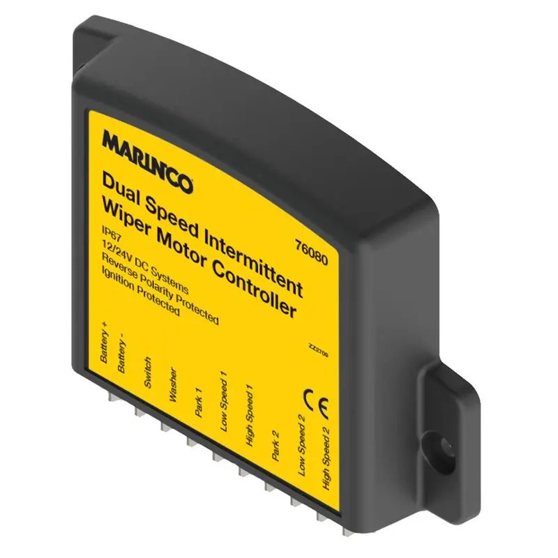 Marinco Dual-Speed Intermittent Wiper Motor Controller – Adjustable Marine Wiper Timing Module [76080] 1