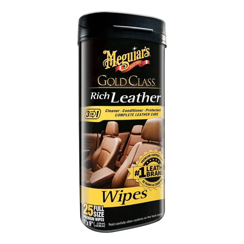 Meguiar'S Gold Class Leather Cleaner & Conditioner Wipes – Pre-Moistened Care Pack (G10900) 1