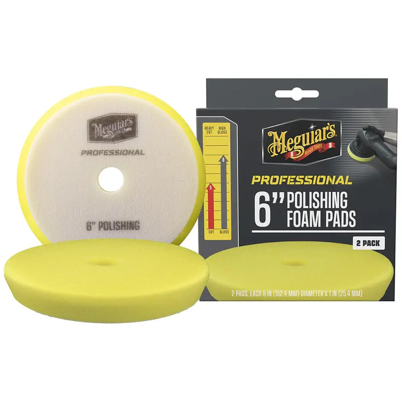 Meguiar'S Pro 6-Inch Dual-Action Polishing Foam Pads (2-Pack) 1