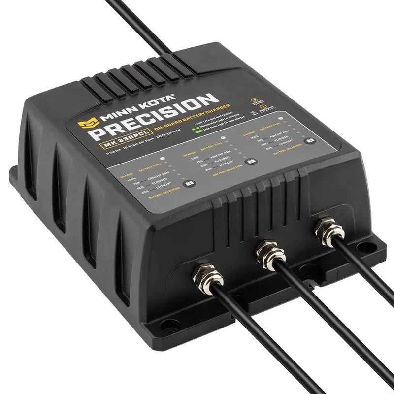 Minn Kota Mk-330 On-Board Charger – 3-Bank Li-Optimized Charging System, 10A Per Bank [1833301] 1