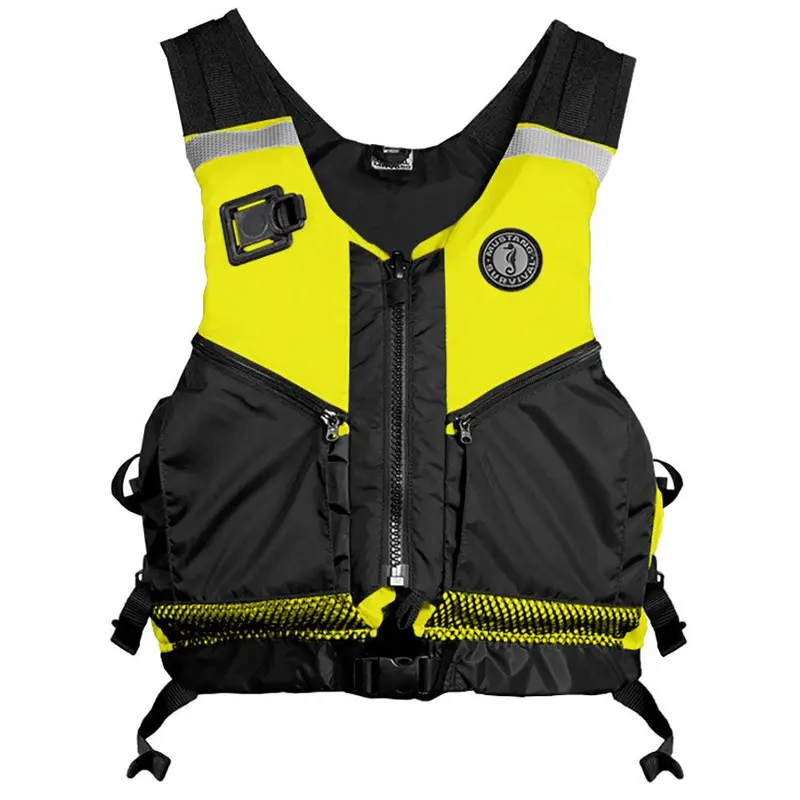 Mustang Water Rescue Vest – High-Visibility Yellow/Green/Black, Medium/Large Size 1