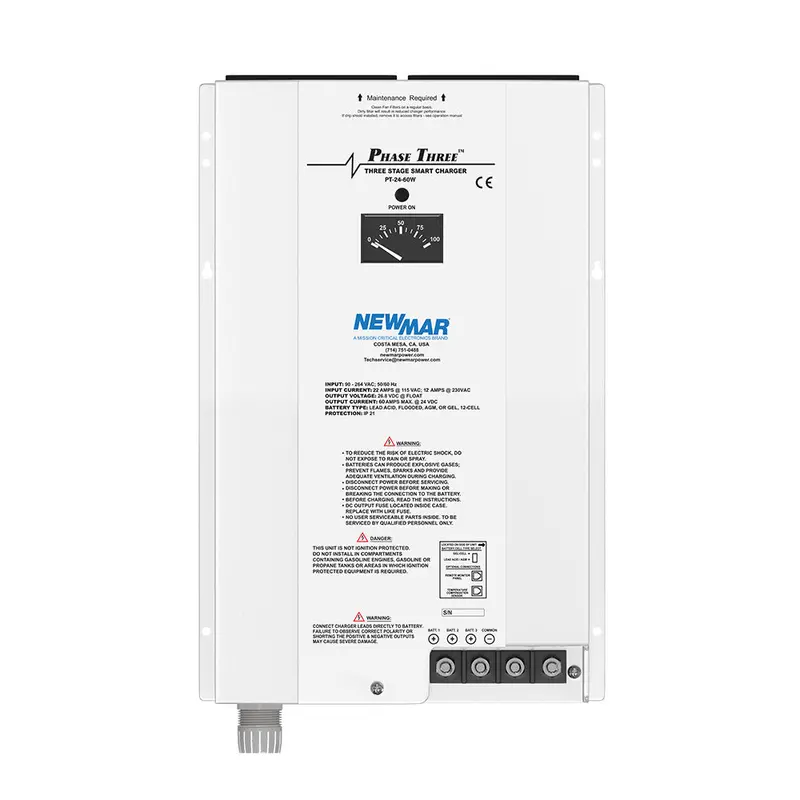 Newmar Pt-24-60W Smart Battery Charger – 24V, 60-Watt Output 1