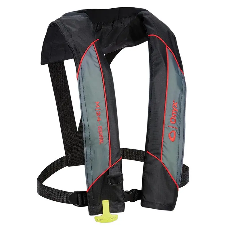 Onyx M-24 Essential Manual Inflatable Life Jacket – Adult Universal Fit, Red 1