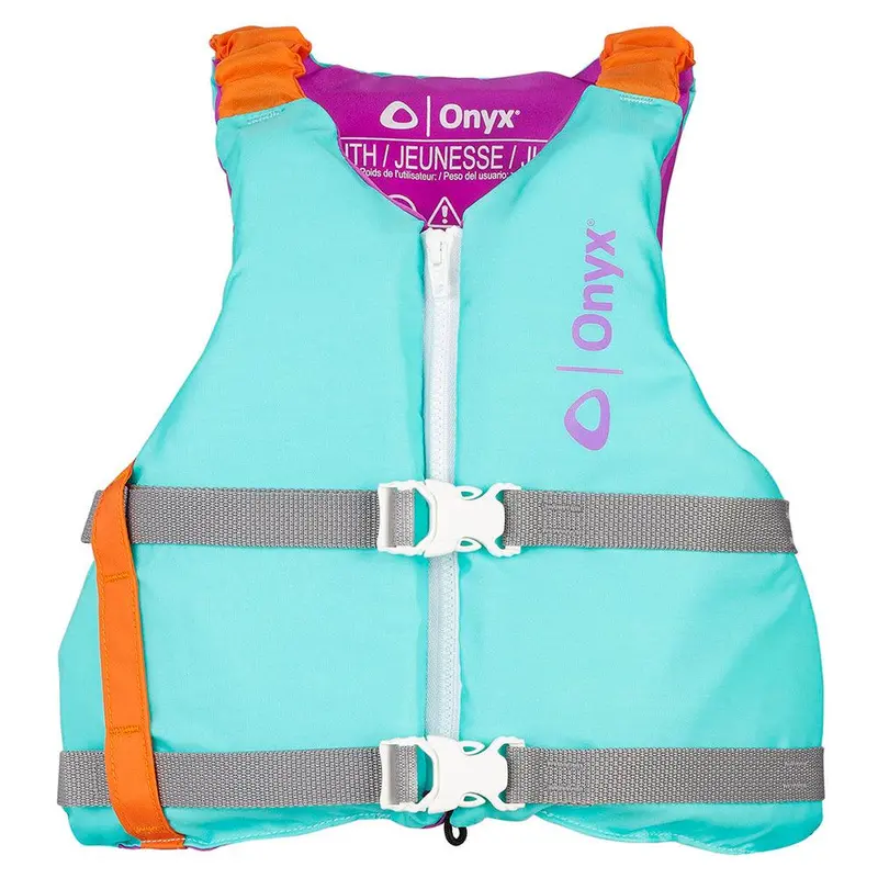 Onyx Youth Universal Paddle Vest – Aqua Color, Adjustable Fit [121900-505-002-21] 1
