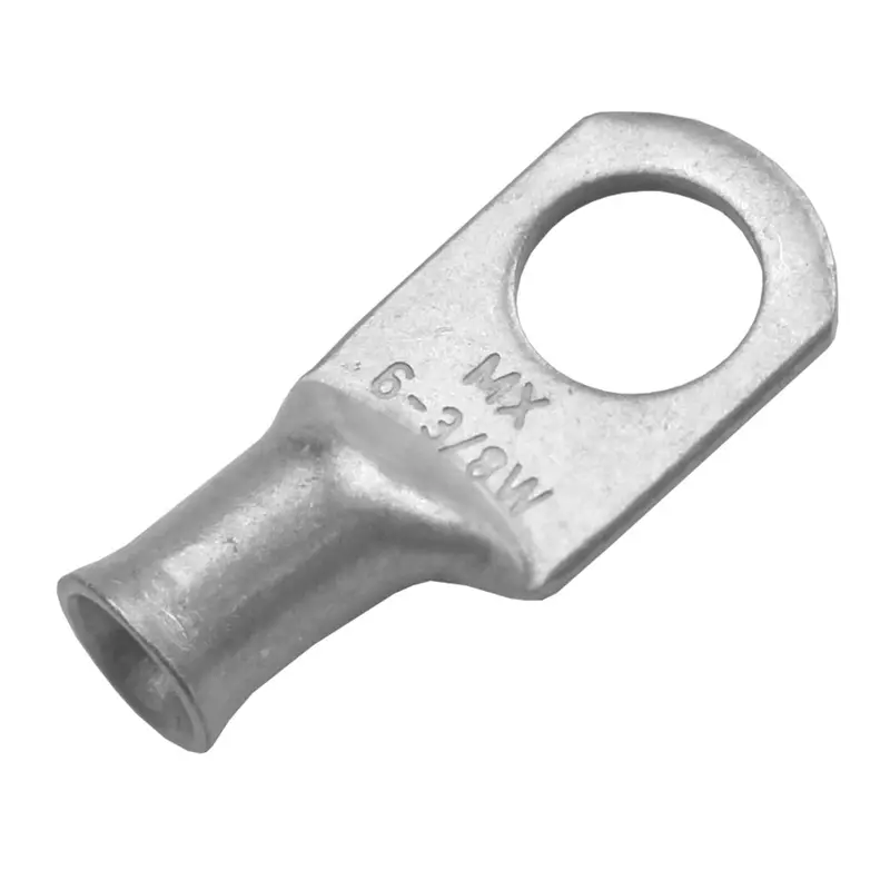 Pacer 6 Awg Tinned Copper Ring Terminal – 3/8" Stud, 10-Pack [Tae6-38R-10] 1