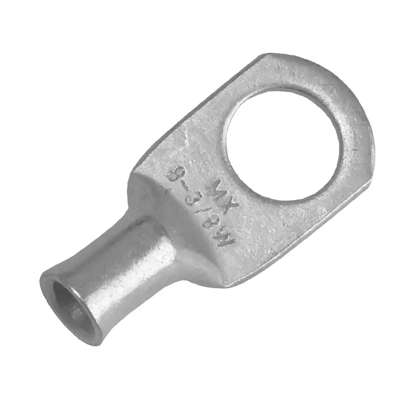 Pacer 8 Awg Tinned Copper Ring Terminal – 3/8" Stud, 10-Pack [Tae8-38R-10] 1