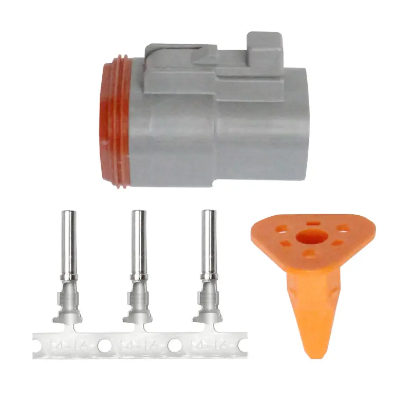 Pacer Dt Deutsch 3-Position Plug Repair Kit – 14–18 Awg Wiring Support [Tdt06F-3Rs] 1
