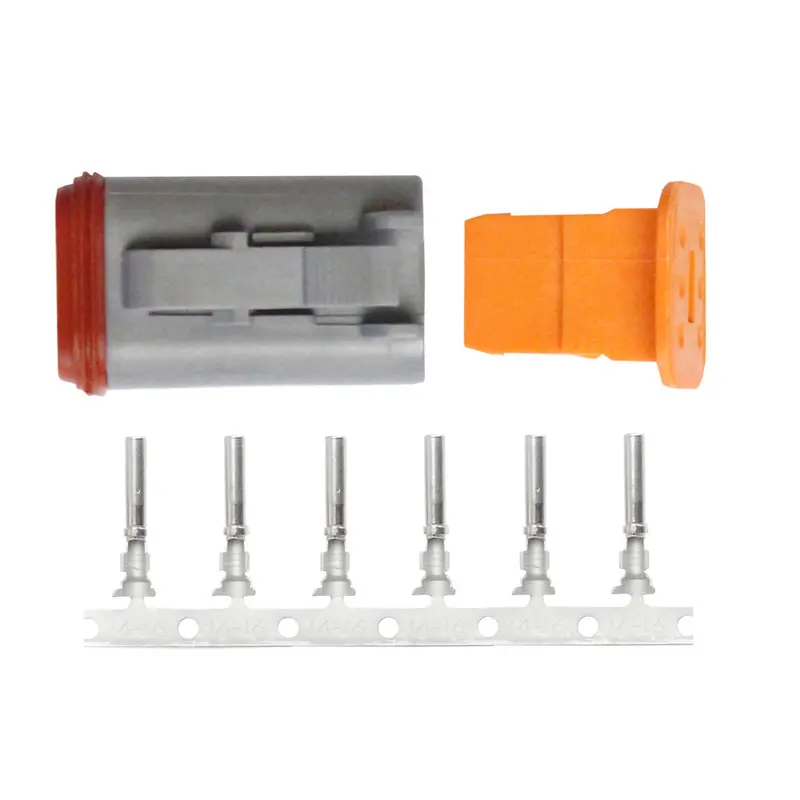 Pacer Dt Deutsch 6-Position Plug Repair Kit – 14–18 Awg Wire Compatibility [Tdt06F-6Rs] 1