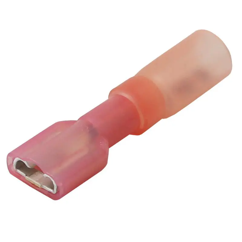Pacer Heat-Shrink Female Quick-Disconnect Terminal For 22–18 Awg Wire – 100-Count Pack [Tde18-250Fi-100] 1