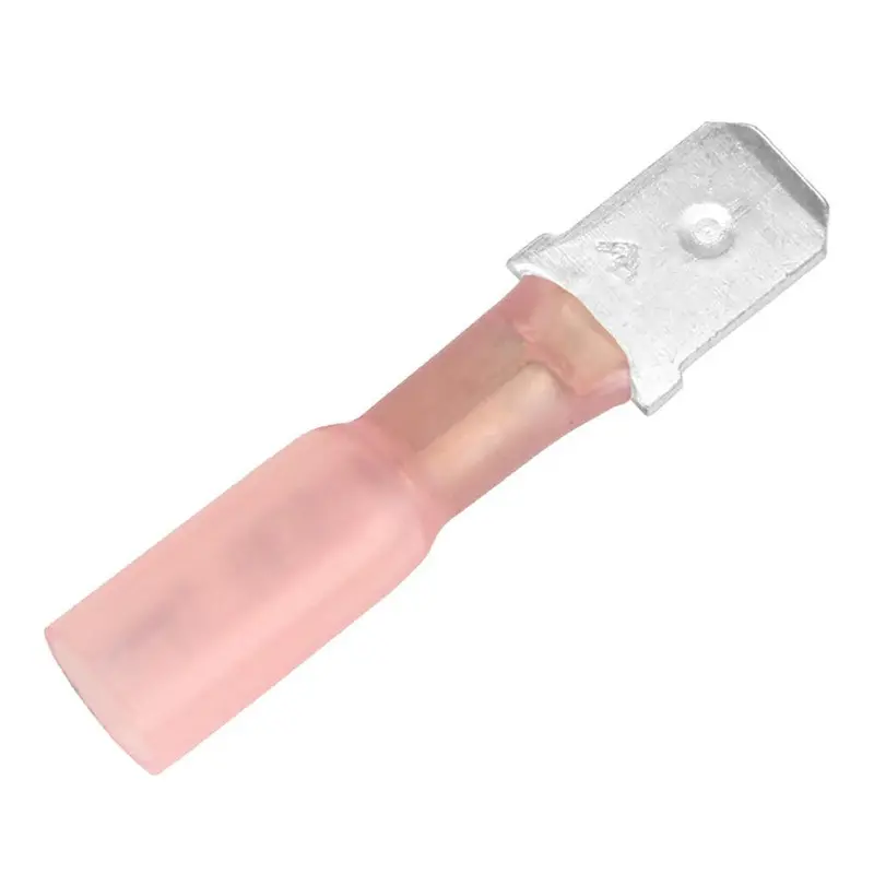 Pacer Heat-Shrink Male Quick-Disconnect Terminal For 22–18 Awg Wire – 100-Count Pack [Tde18-250M-100] 1