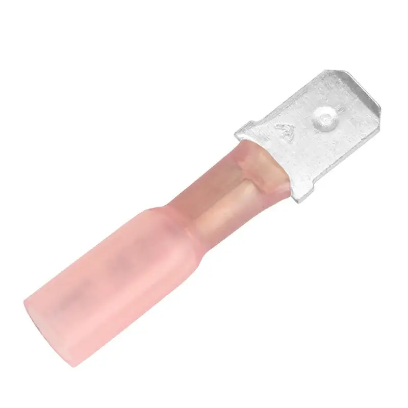 Pacer Heat-Shrink Male Quick-Disconnect Terminal For 22–18 Awg Wire – 25-Count Pack [Tde18-250M-25] 1