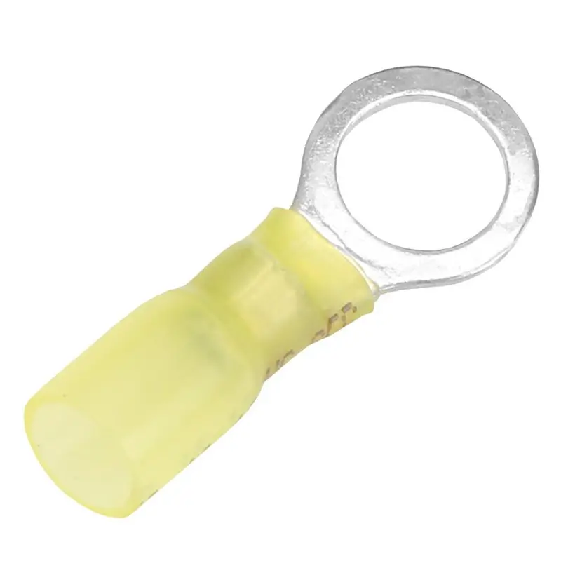 Pacer Heat-Shrink Ring Terminal For 12–10 Awg Wire – 3/8" Stud, 100-Count Pack [Te10-38R-100] 1