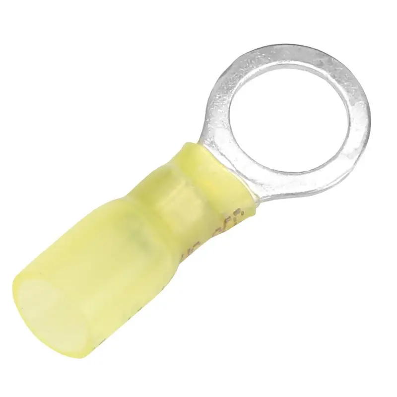 Pacer Heat-Shrink Ring Terminal For 12–10 Awg Wire – 3/8" Stud, 25-Count Pack [Te10-38R-25] 1