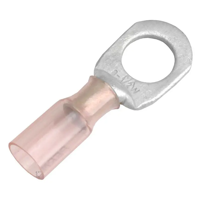 Pacer Heat-Shrink Ring Terminal For 8 Awg Wire – 1/2" Stud Size, 25-Count Pack [Te8-12R-25] 1