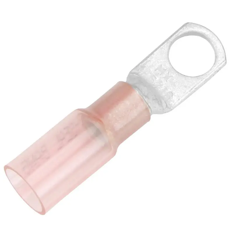 Pacer Heat-Shrink Ring Terminal For 8 Awg Wire – 5/16" Stud Size, 25-Count Pack [Te8-56R-25] 1