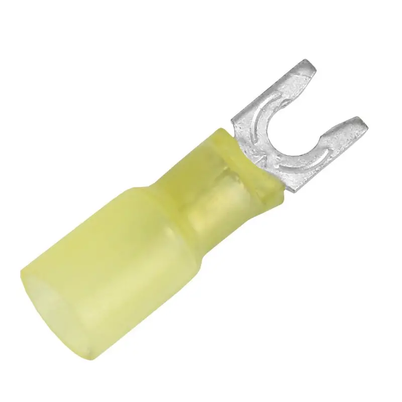 Pacer Heat-Shrink Spade Terminal For 12–10 Awg Wire – #8 Stud, 100-Count Pack [Te10-8Slf-100] 1