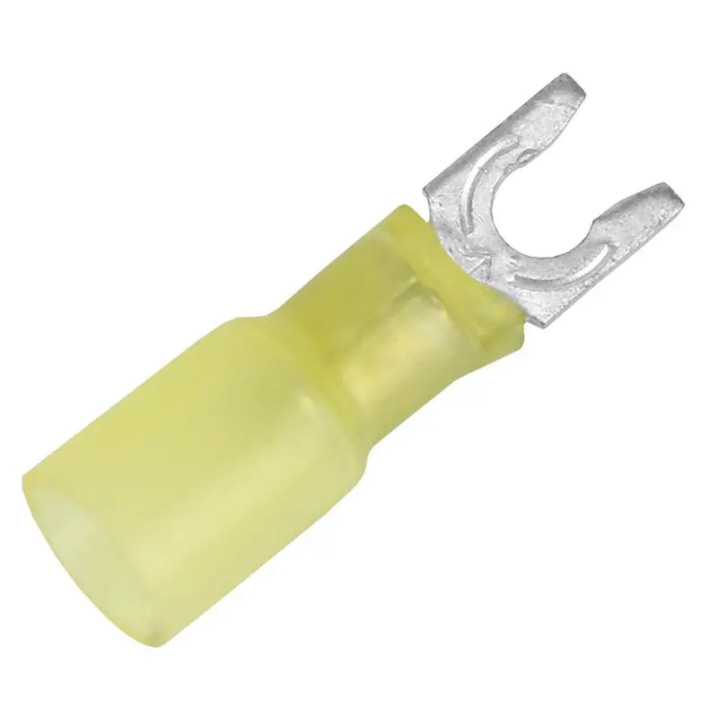 Pacer Heat-Shrink Spade Terminal For 12–10 Awg Wire – #8 Stud, 25-Count Pack [Te10-8Slf-25] 1