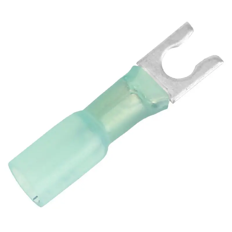Pacer Heat-Shrink Spade Terminal For 16–14 Awg Wire – #8 Stud, 100-Count Pack [Te14-8Slf-100] 1
