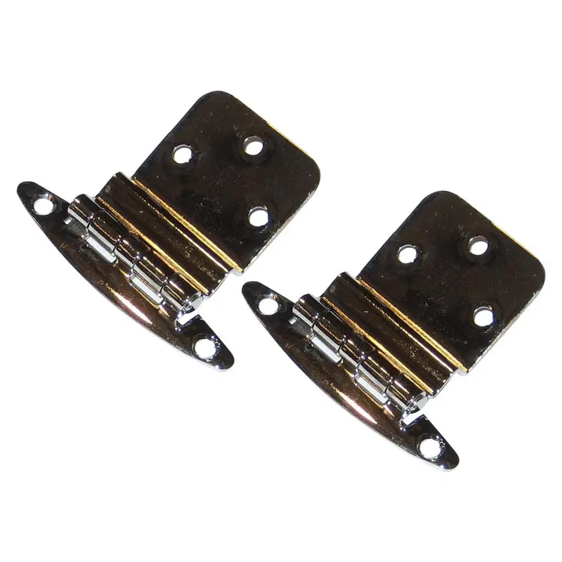 Perko 3/8" Chrome Brass Inset Hinges For Marine Cabinets 1
