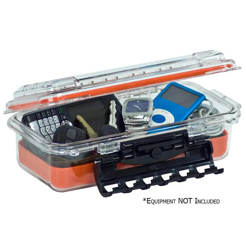 Plano Polycarbonate 3500-Size Waterproof Storage Box – Orange & Clear Dual-Tone 1