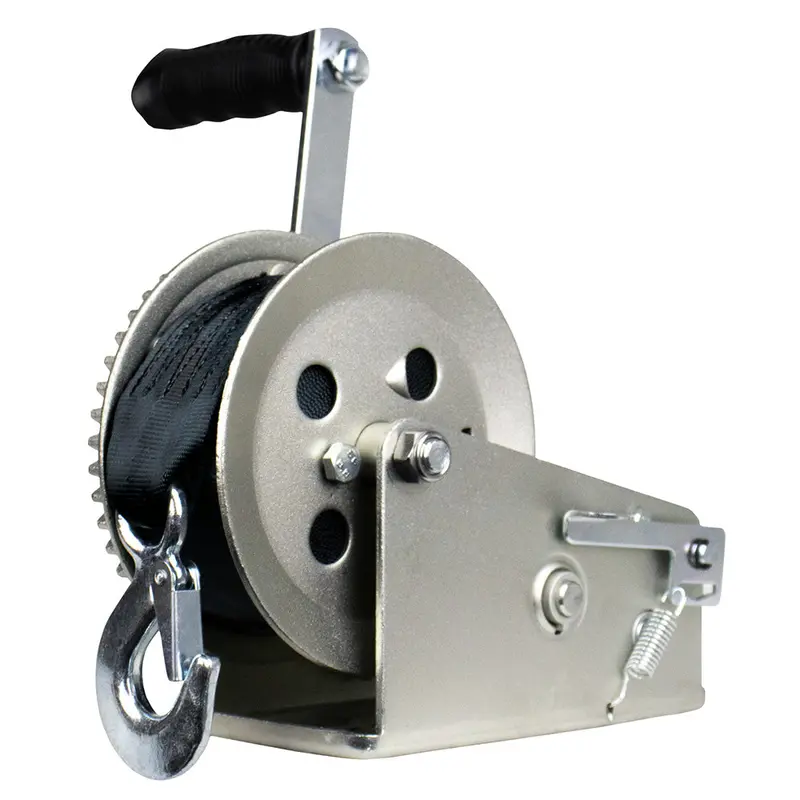 Powerwinch Utility 2,500-Pound Winch – Dual-Speed, 6-Inch Crank Arm, Corrosion-Resistant Zinc Finish 1