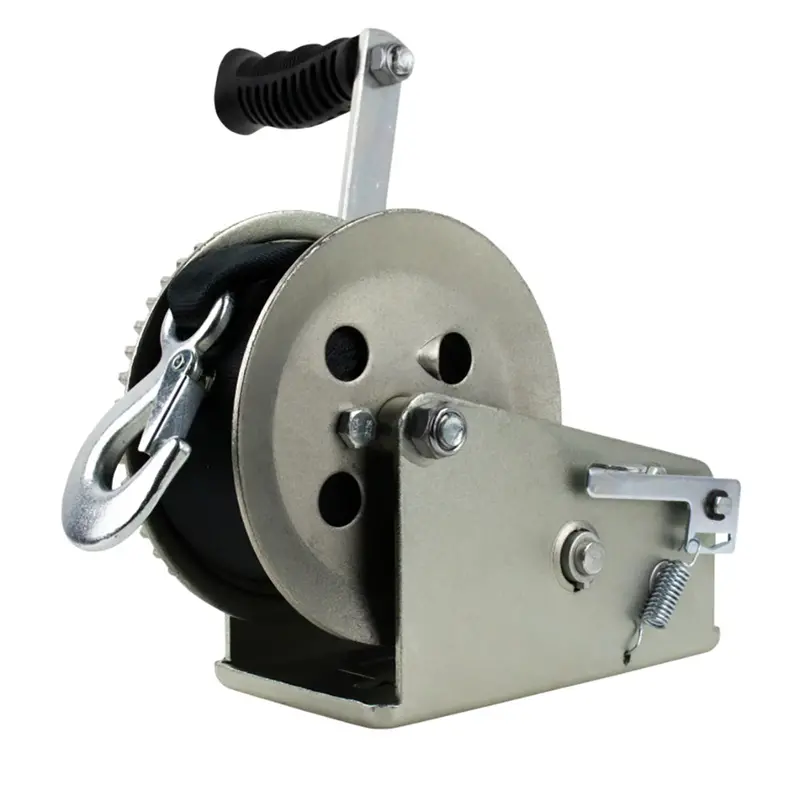 Powerwinch Utility Winch: 2000 Lb Capacity, Dual-Speed, Zinc-Coated, 8" Crank 1