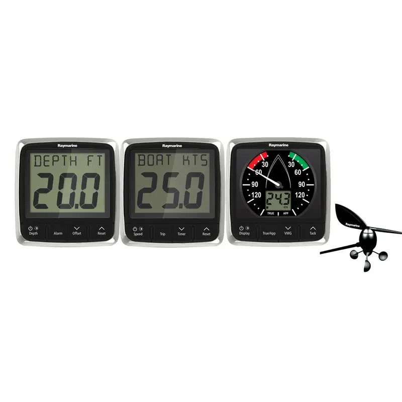 Raymarine I50/I60 Integrated Wind, Speed & Depth System With Transducers – Model T70584 1