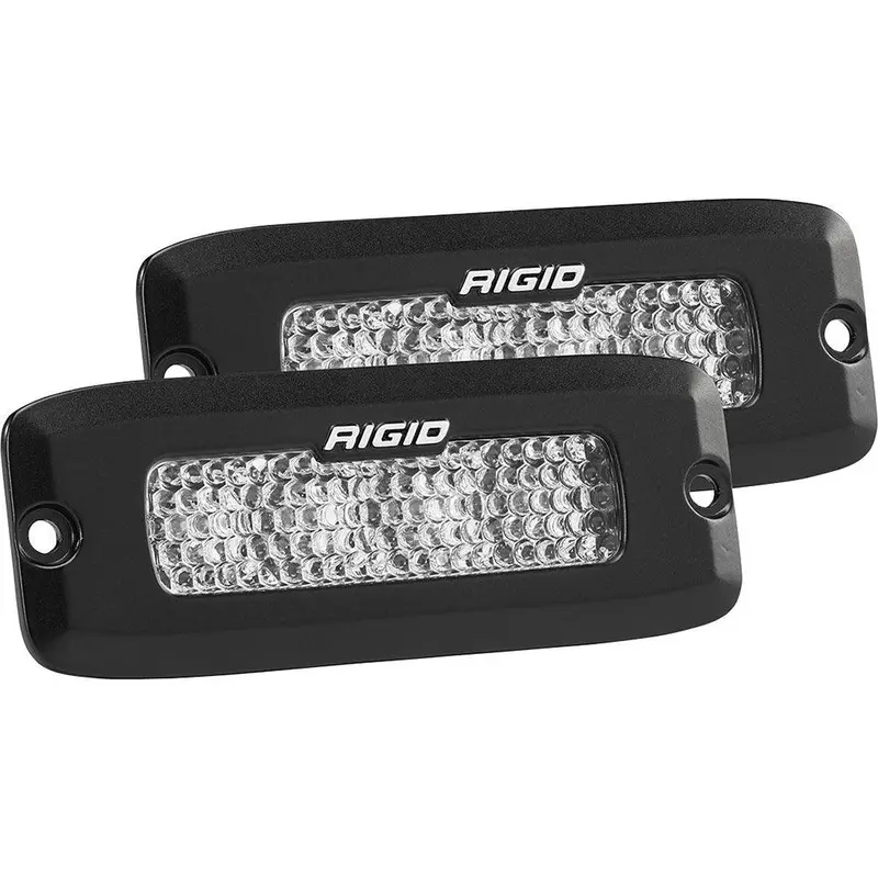 Rigid Sr-Q Pro Spot Led Light Kit – Diffused Beam, Flush-Mount, Pair, Black Housing [925513Blk] 1