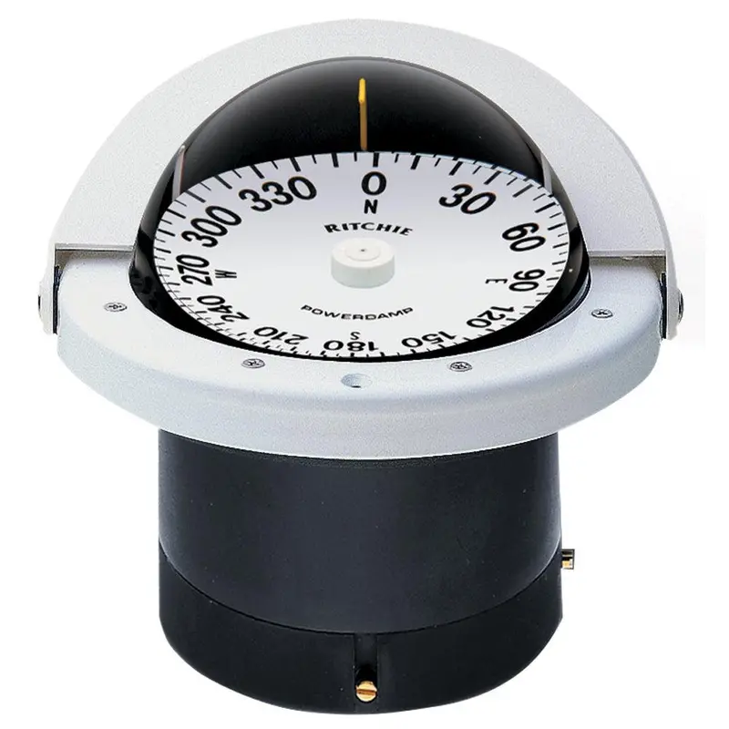 Ritchie Fn-201W White Flush-Mount Navigator Compass With Wide-Angle View 1