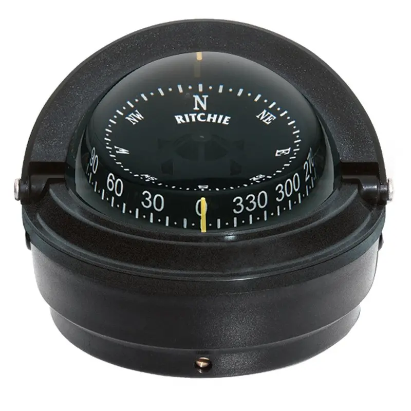 Ritchie S-87 Voyager Surface-Mount Compass – Black Dial, Compact Design For Boats 1