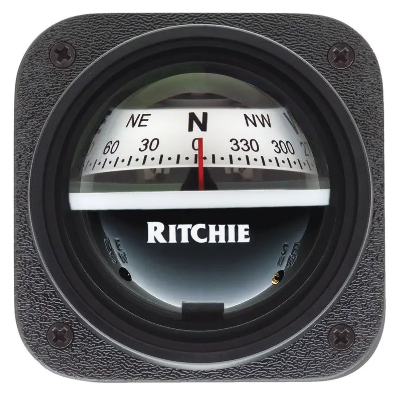 Ritchie V-537W Explorer Bulkhead-Mount Compass – White Dial, 12V Illuminated 1