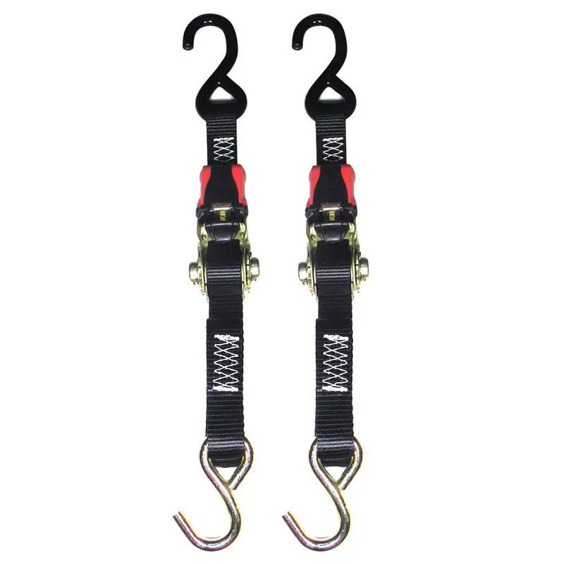 Rod Saver Rubber-Coated Ratchet Tie-Downs – 1" X 3' – Pair [Rtd3] 1
