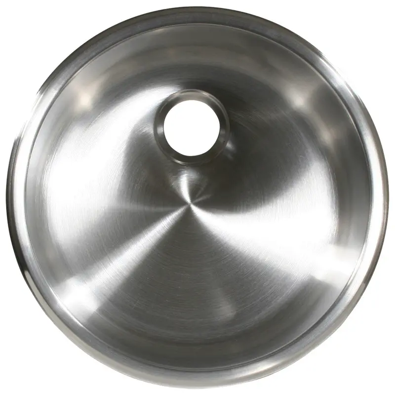 Scandvik 11-5/8" X 5" Brushed Cylindrical Stainless Steel Sink [10242] 1