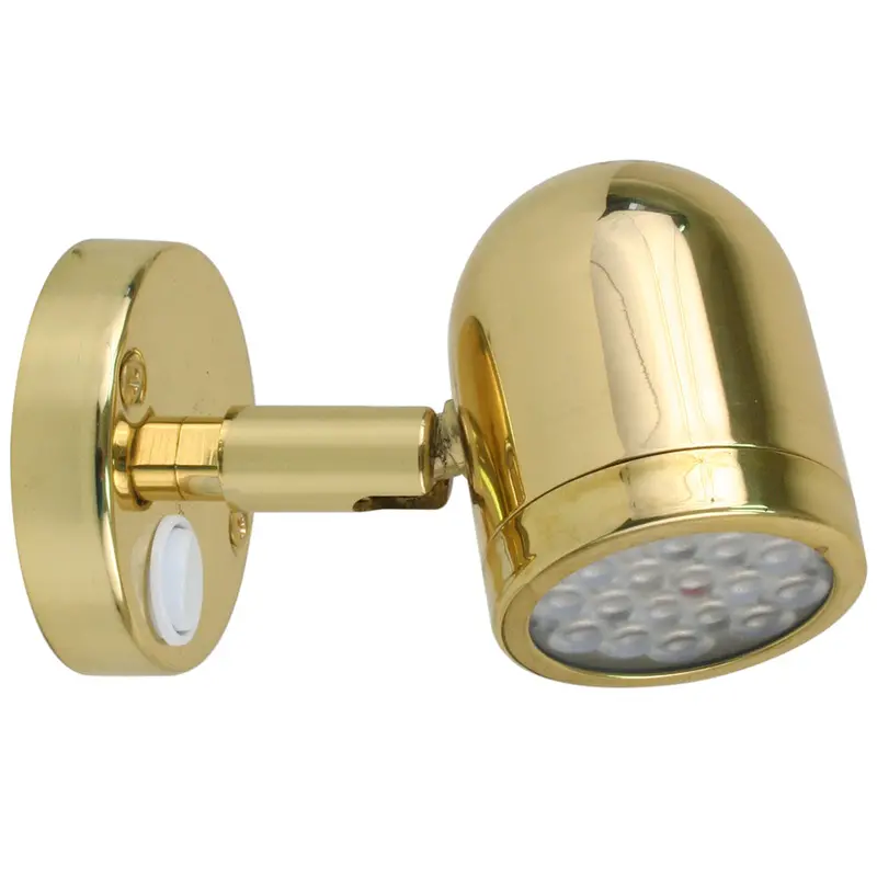 Scandvik Solid Brass Led Reading Light – 10–30V Dc Input [19052P] 1