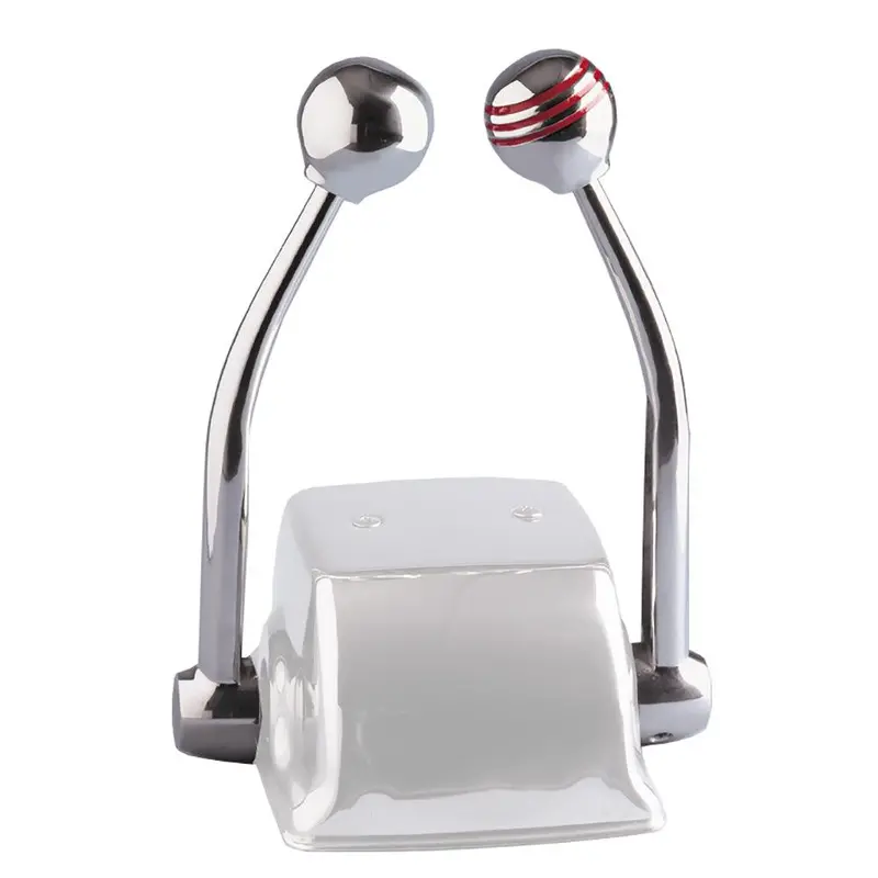 Schmitt Marine 50050 Standard Control Arm Set – Red Throttle Knob, Plain Shift Knob (Arms + Knobs Only) 1