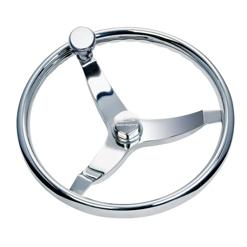 Schmitt Vision Elite 15.5" Stainless Steel Steering Wheel – Premium Polished Design 1