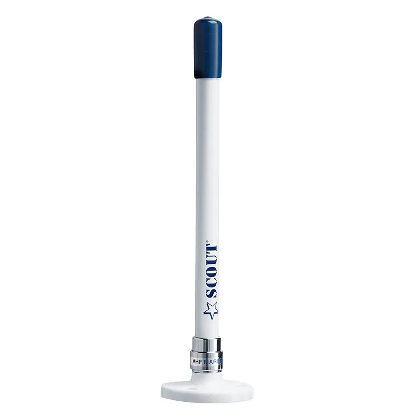 Scout 9-Inch Compact White Vhf Antenna With Quick-Release Mount, 5-Meter Rg-58 Cable, And Integrated Ks-10 Connector 1