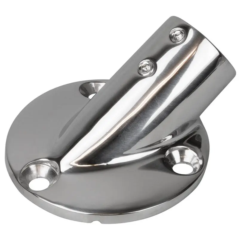 Sea-Dog 2-3/4" Round Rail Base Fitting — 30° Angle, 316 Stainless Steel Construction [280301-1] 1