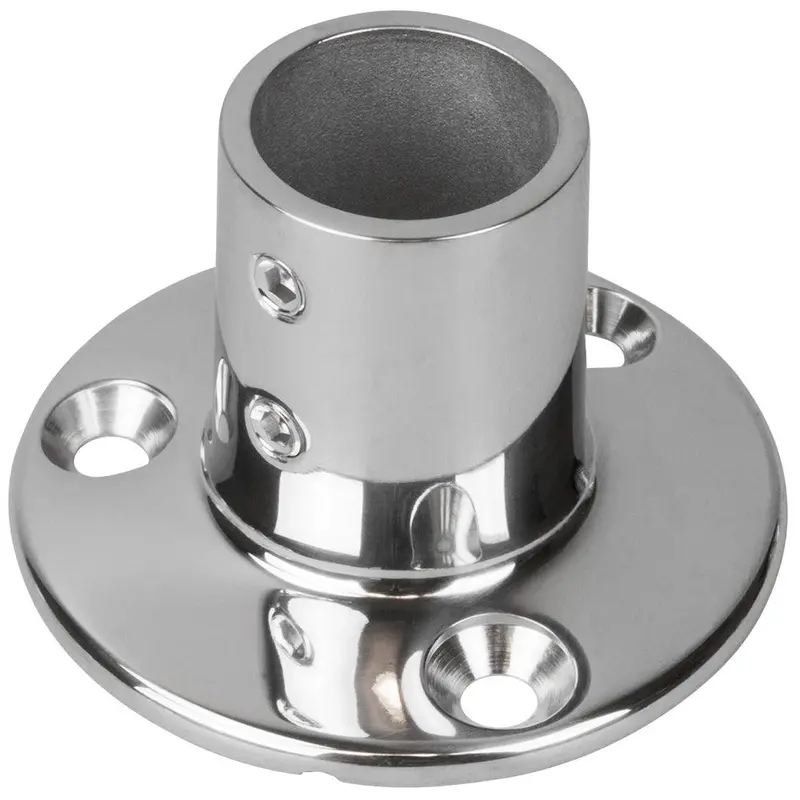 Sea-Dog 2-3/4" Round Rail Base Fitting — 90° Angle, 316 Stainless Steel, 1" Od [280901-1] 1