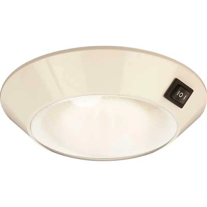 Sea-Dog 4-Inch White Plastic Led Dome Light – Day/Night Mode, Clear & Red Bulbs, Model 401757-1 1