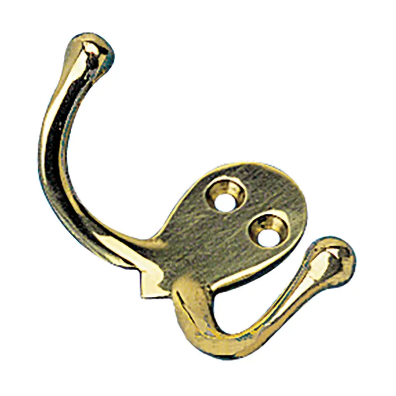 Sea-Dog Cast Brass Double Coat Hook — Marine-Grade Hardware [671510-1] 1