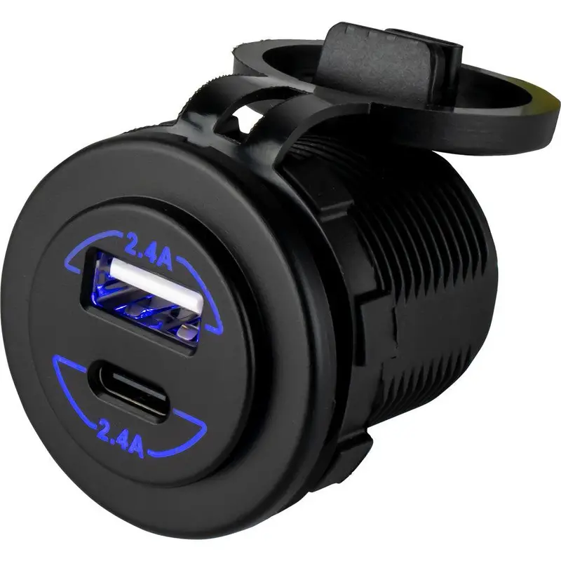 Sea-Dog Dual Usb And Usb-C Round Power Socket – 426516-1 1
